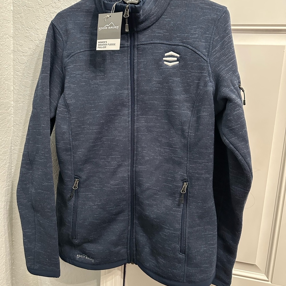 Eddie Bauer Women’s XL Blue Zip Up Fleece NWT